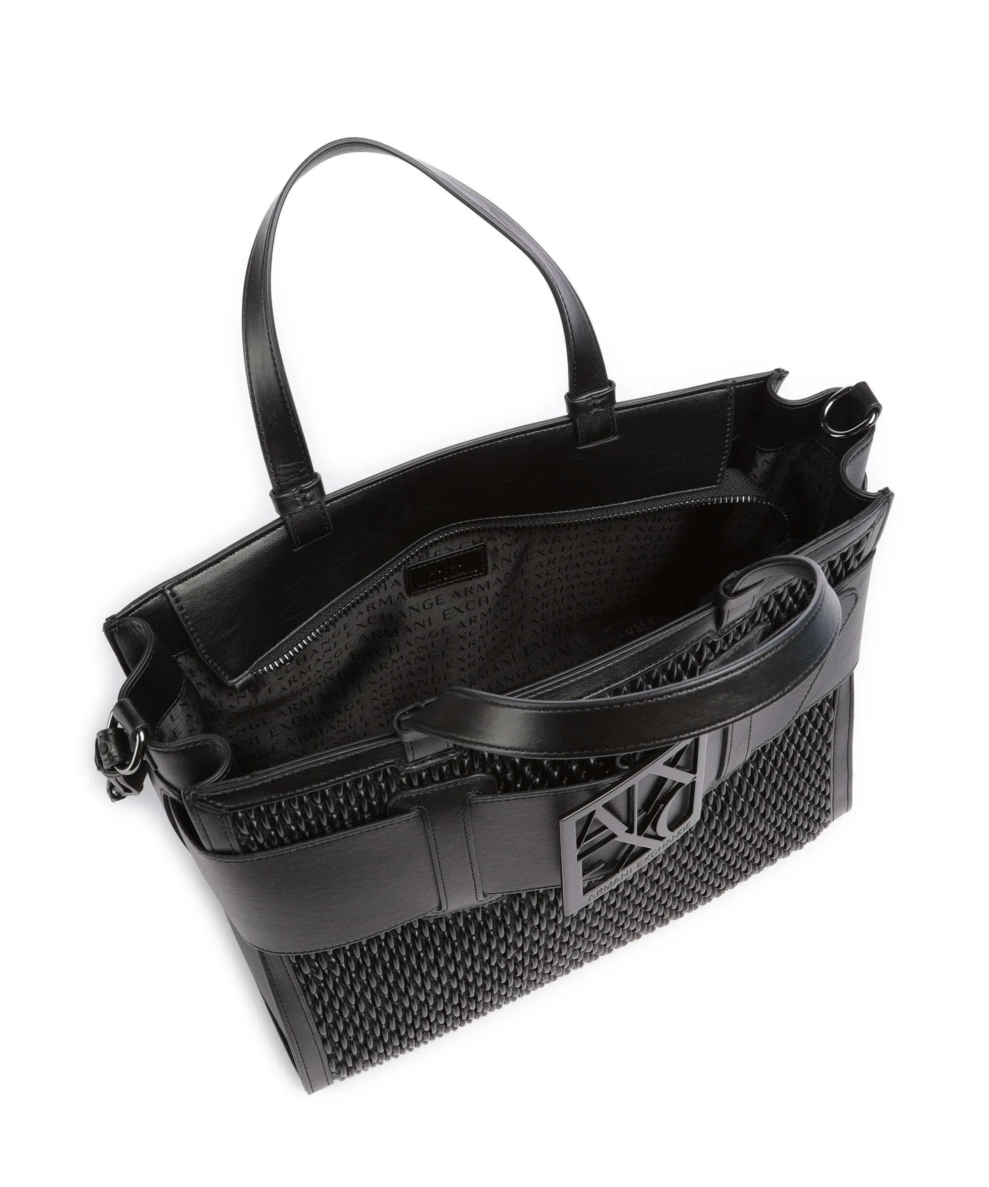  Armani Exchange Susie Borsa a mano pelle sintetica nero  