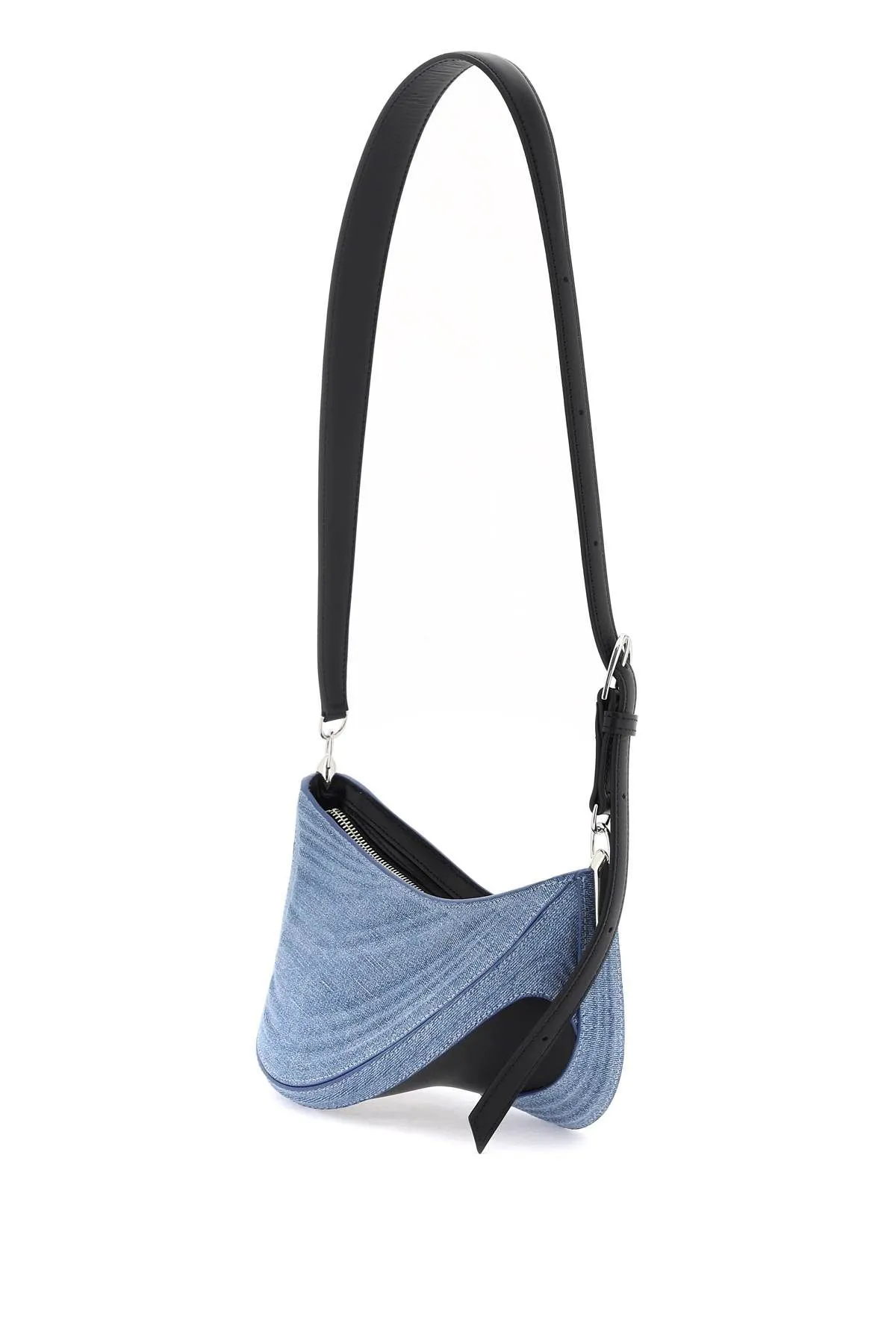 Borsa a spalla small Denim Spiral Curve 01
