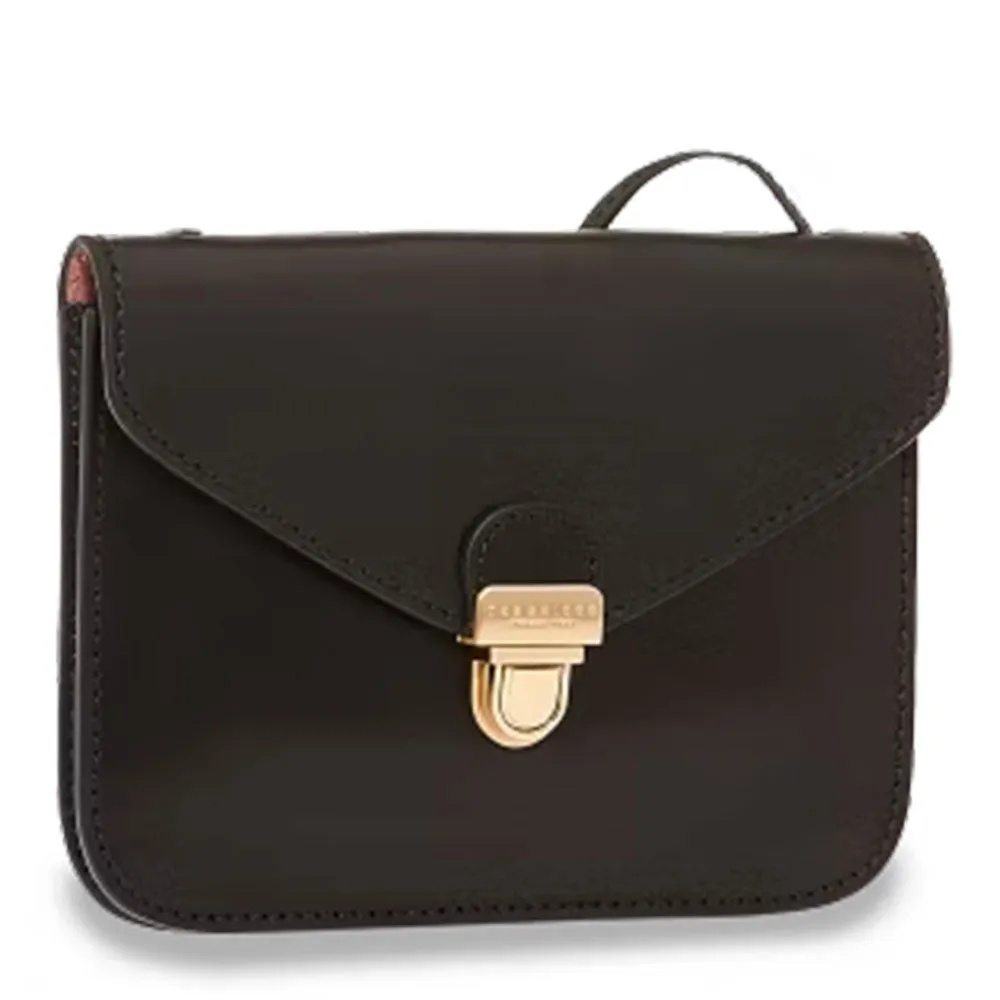 Borsa Donna a Tracolla Piccola THE BRIDGE linea Rustici in Pelle Nera