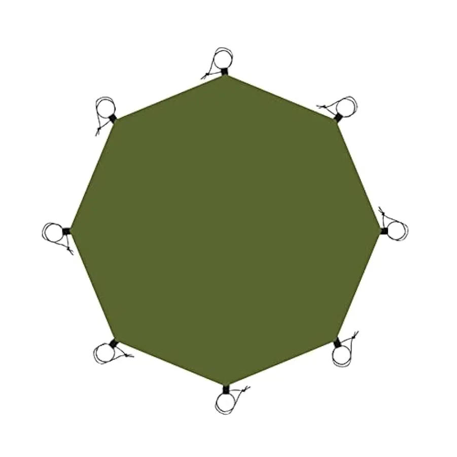Ctwezoikmt 4.1X4.1M Stuoia di Campeggio Ottagono Impermeabile Terra Foglio Picnic Mat Grande Tarp Tenda Ombra Spiaggia Viaggio M