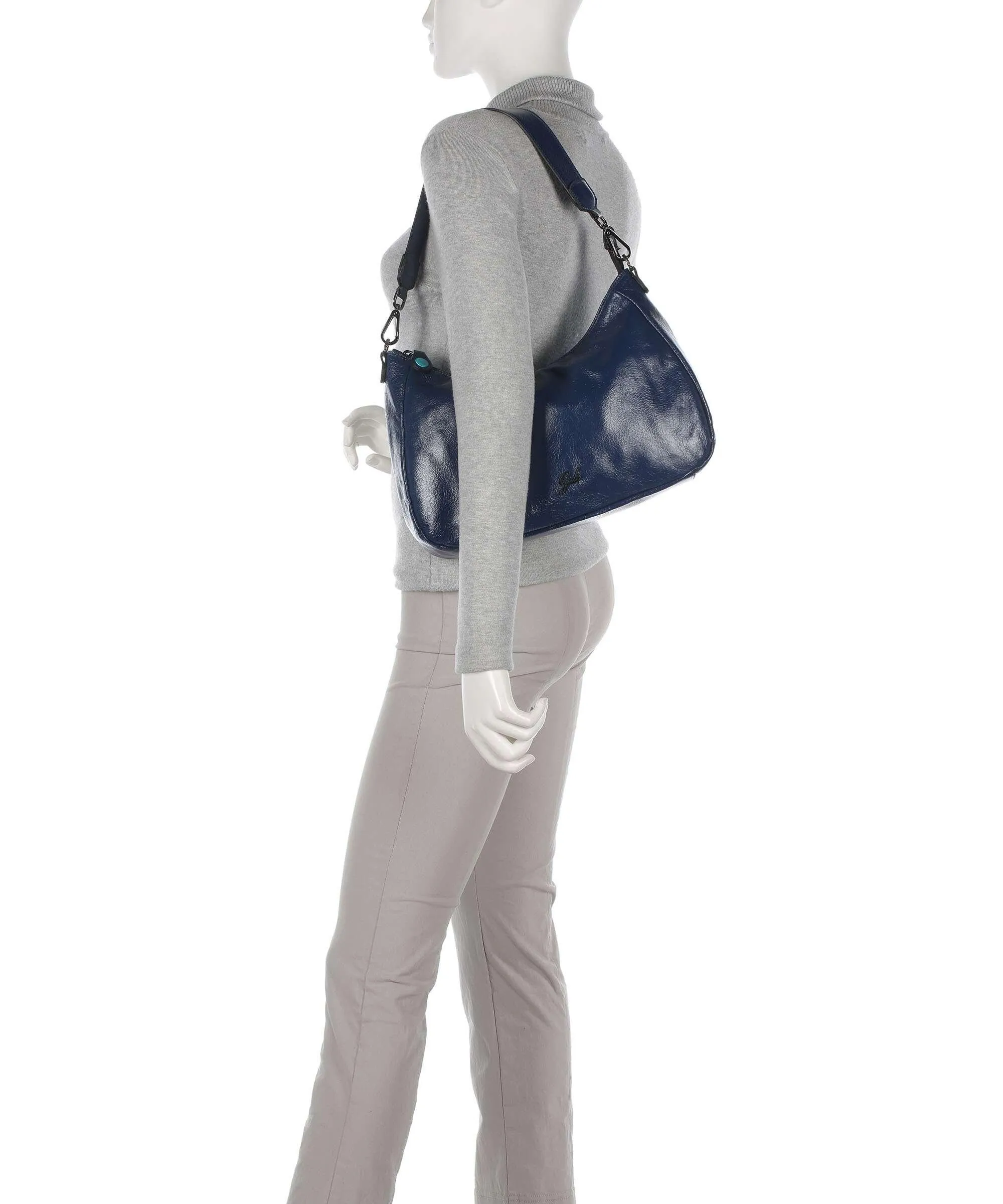  Gabs Isabel M Borsa hobo pelle di vitello grana blu scuro  