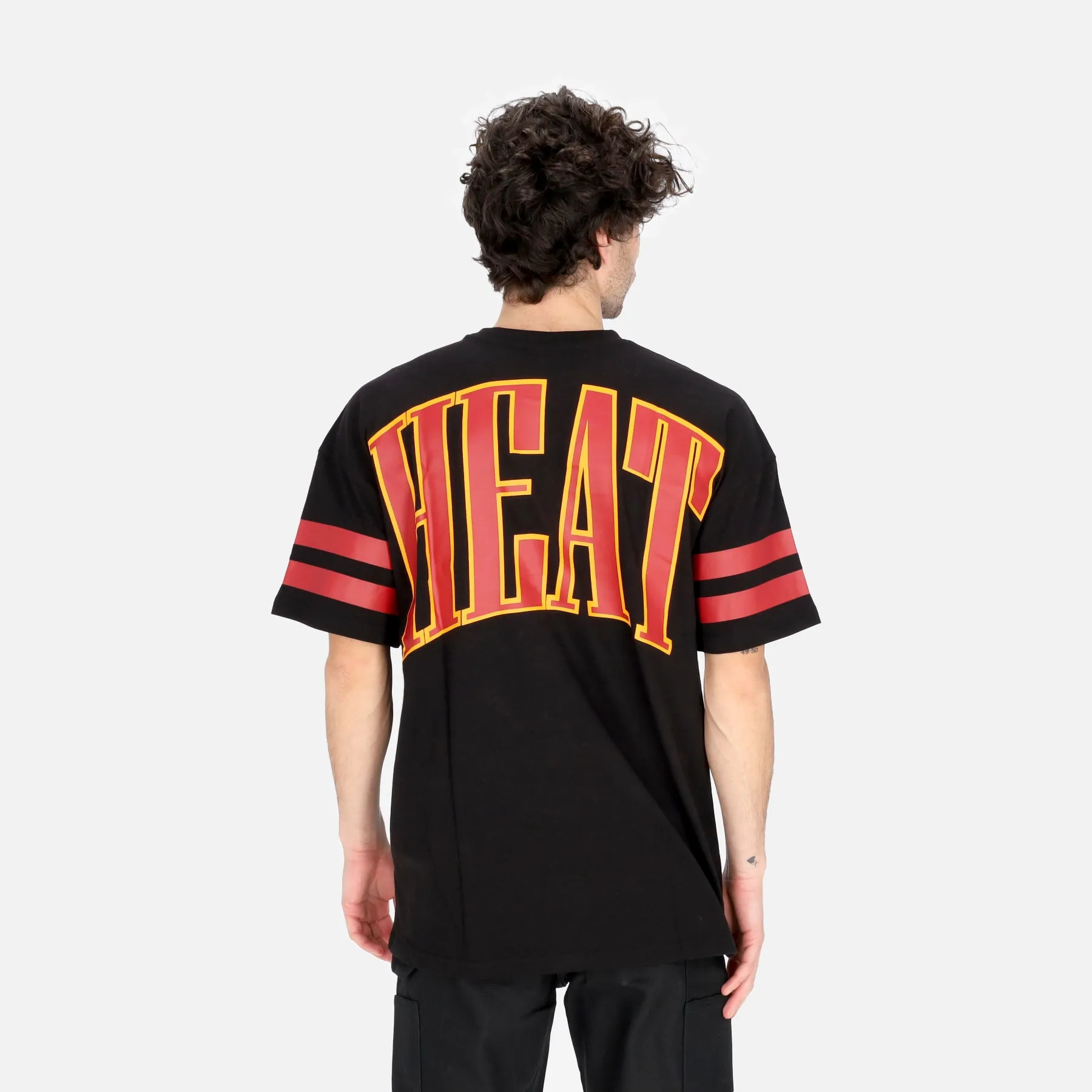 Maglietta Uomo Nba Arch Graphic Oversize Tee Miahea Black/print Red