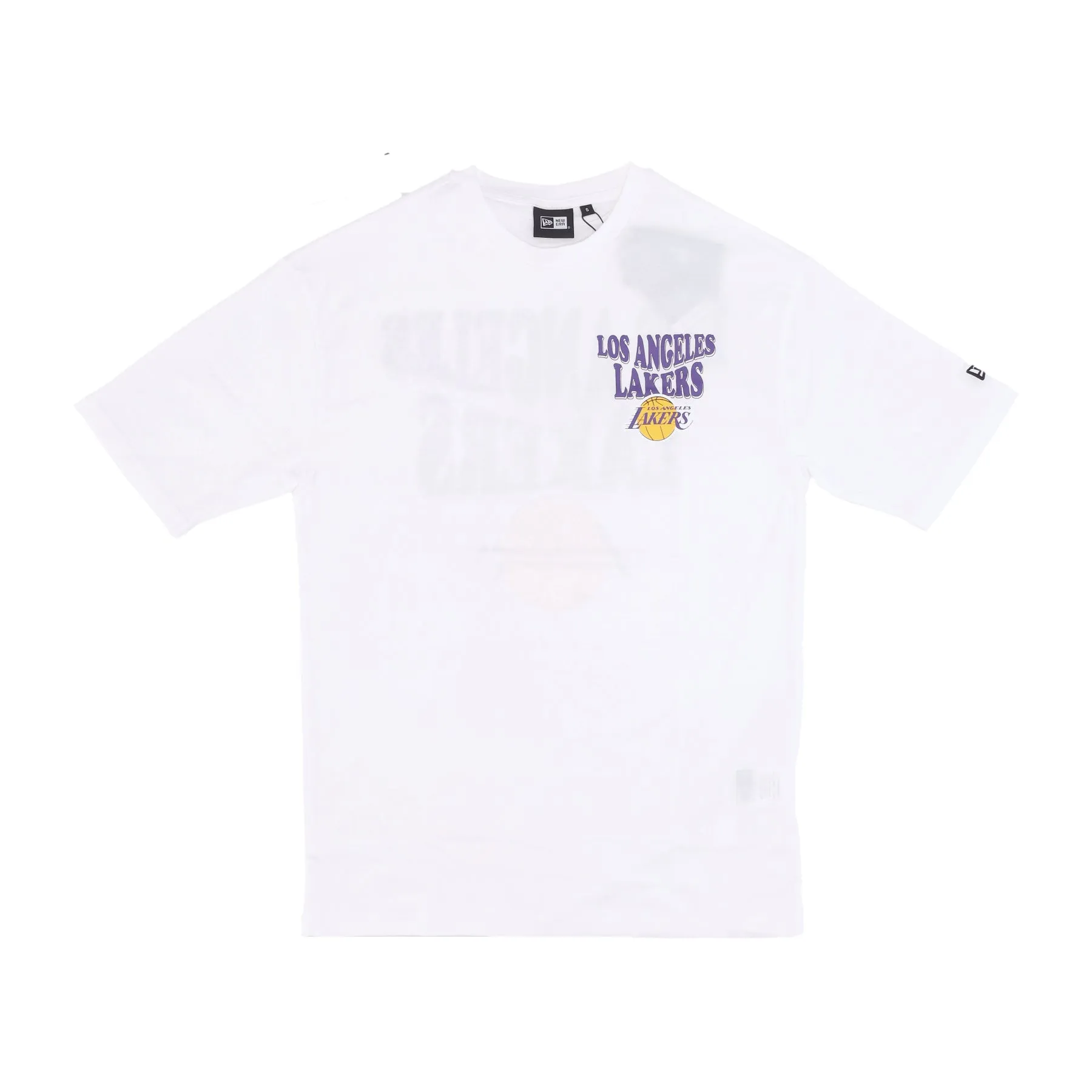 Maglietta Uomo Nba Script Oversize Tee Loslak White/true Purple