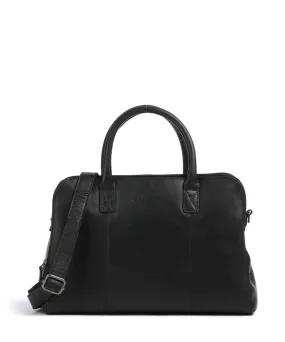  The Chesterfield Brand Cow Wax Pull Up Layton Borsa a mano pelle bovina nero  