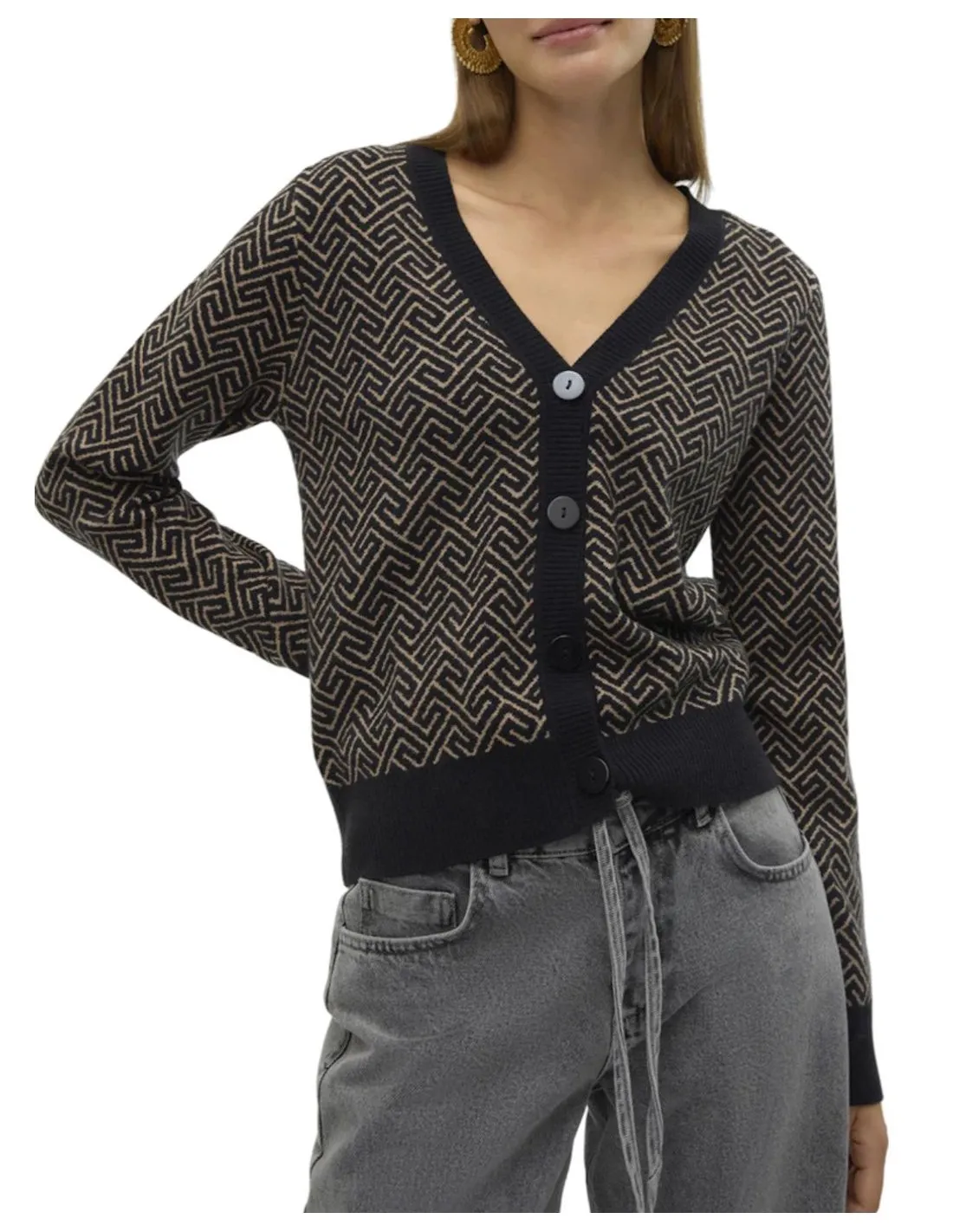 VERO MODA DONNA VMARIA ART LS V-NECK CARDIGAN GA